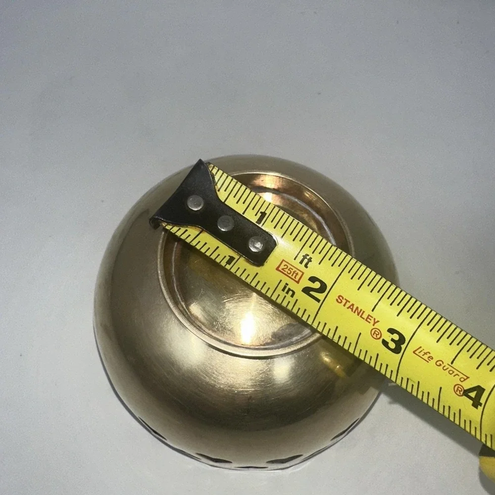 Vintage Solid Brass Heart Cut Out Bowl Scalloped Edge‎ India Polished Gold 4.75